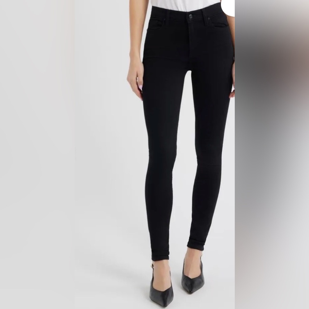 Frame Le High skinny black denim jeans Sz 31